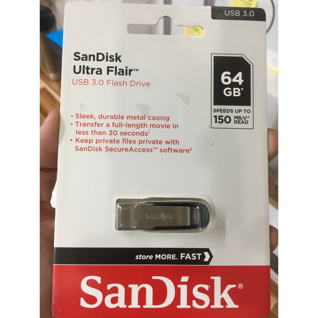 USB Sandisk ultra Flair usb 3.0 flash drive CZ73 dung lượng 16GB/32GB/64GB