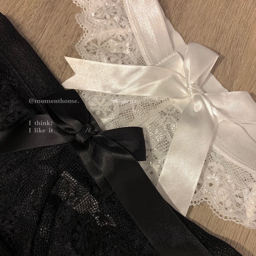 Quần Lót Ren Free Size 40-55Kg Vanvene Cạp Đính Nơ Gợi Cảm Q504