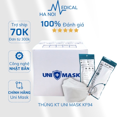 THÙNG 300 chiếc Khẩu trang 4 lớp 4D KF94 tiêu chuẩn Hàn Quốc KF94 Chống bụi mịn và kháng khuẩn Chính hãng