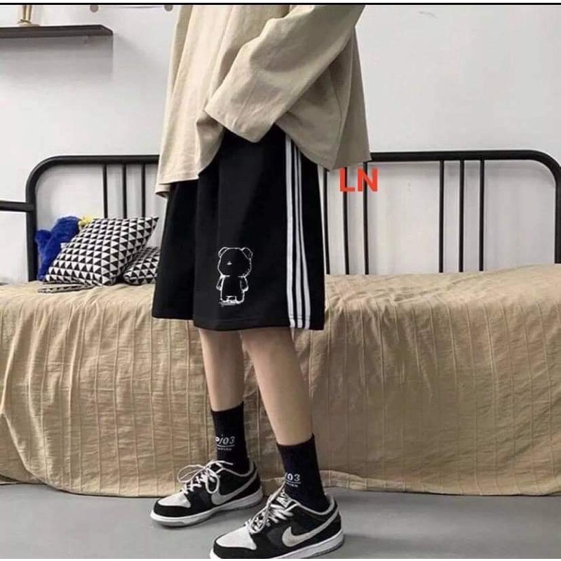 Quần đùi 3 rót logo gấu TH6