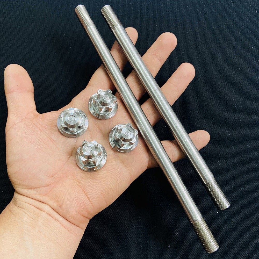 BỘ CỐT TRỤC BÁNH SALAYA KÈM TÁN TRƯỚC SAU CHO CÁC XE HONDA ( BAO SÁNG BÓNG TRỌN ĐỜI )