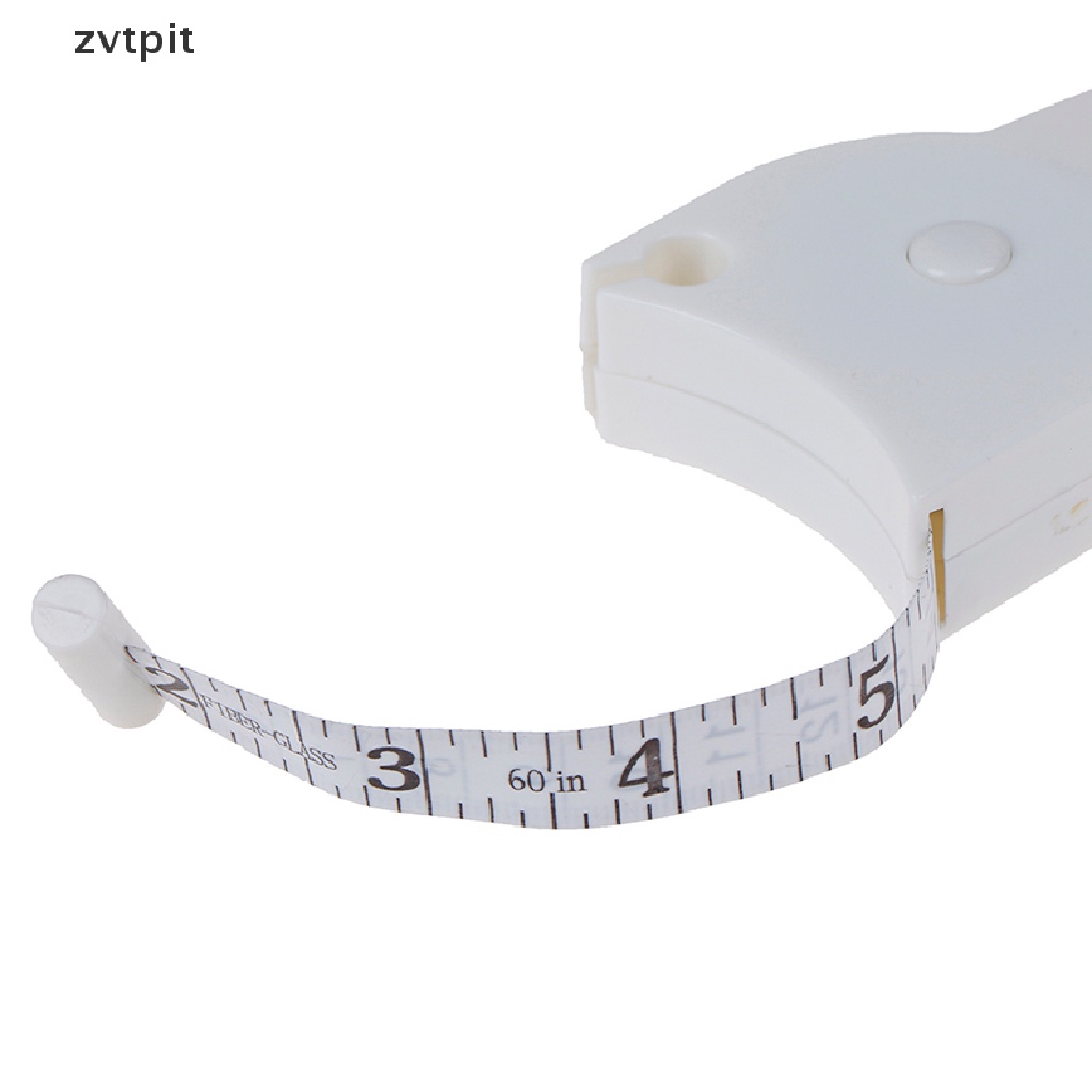 [ZVPT] 2Pcs/Set White PVC Body Fat Caliper Measure Tape Tester Fitness For Lose Weight DSF