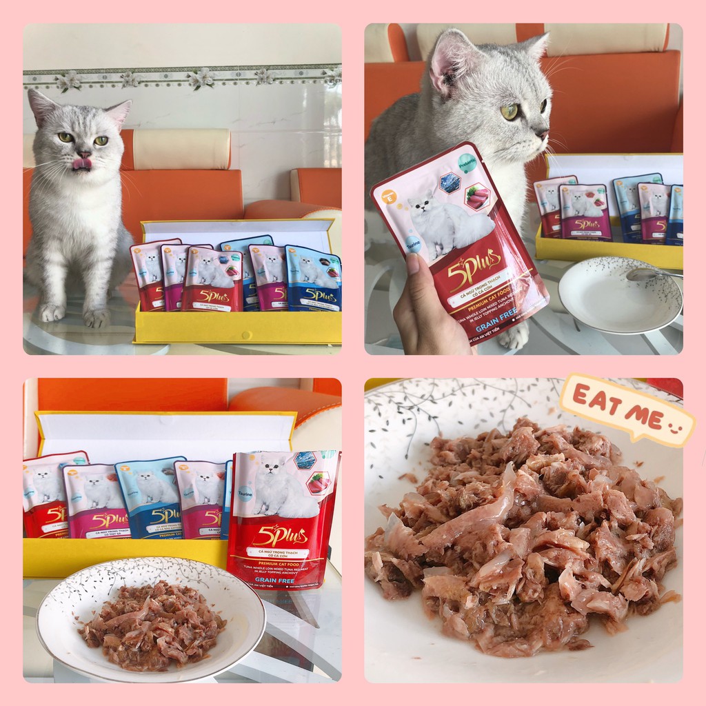 (GIÁ DÙNG THỬ)Pate Cao Cấp 5PLUS Premium Happy cho mèo gói 70g thơm ngon | Thức Ăn Cho Mèo 5 Plus Hàn Quốc TyTy Pet