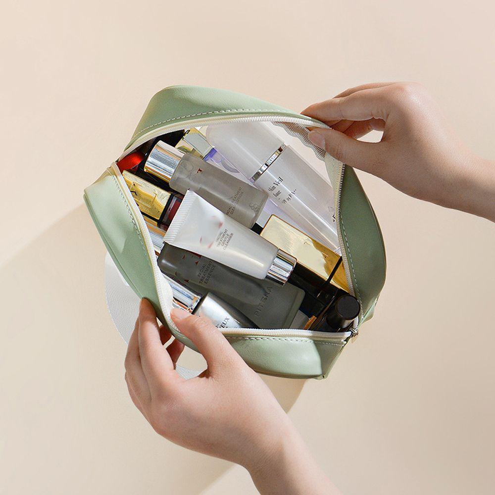 OCEANMAP Túi Đựng Mỹ Phẩm Bằng PVC Trong Suốt Cỡ Lớn Có Khóa Kéo Tiện Dụng