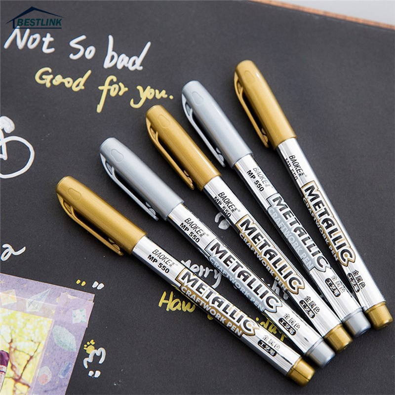 Bút metalic nhũ vàng, nhũ bạc trang trí sổ planner