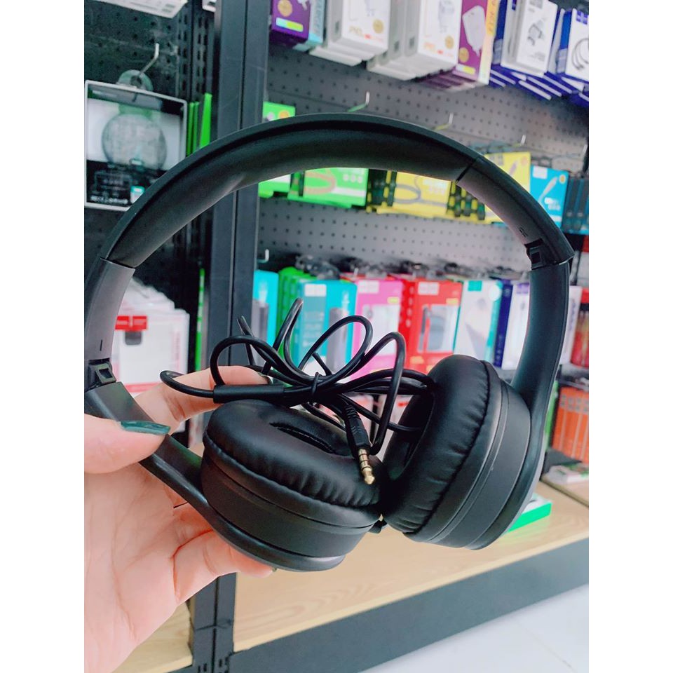 ✅nowship ✅Head phones-Tai Nghe Chụp Tai Hoco W21 Có Mic Đàm Thoại , Hỗ Trợ Các Dòng Điện Thoại /Máy Tính Bảng /Laptop