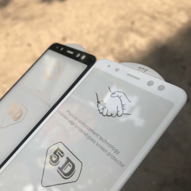 Kính cường lực 5D samsung A8/A8 plus 2018 xịn hộp đỏ