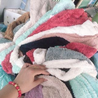 Áo khoác lông cừu tai thỏ