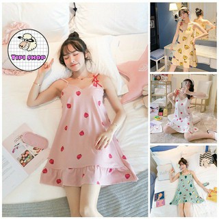 Váy ngủ cotton nhiều màu