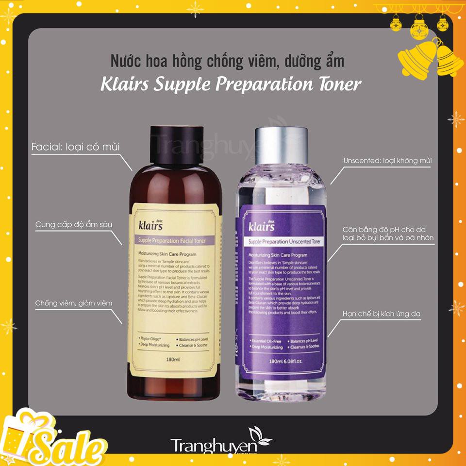 Nước hoa hồng Klairs Supple Preperation Toner | BigBuy360 - bigbuy360.vn