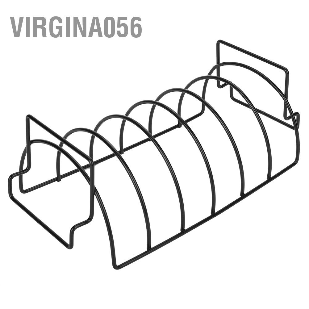 Virgina056 Outdoor metal BBQ Tools Steak Holders Rib Rack Grilling Kitchen Tool