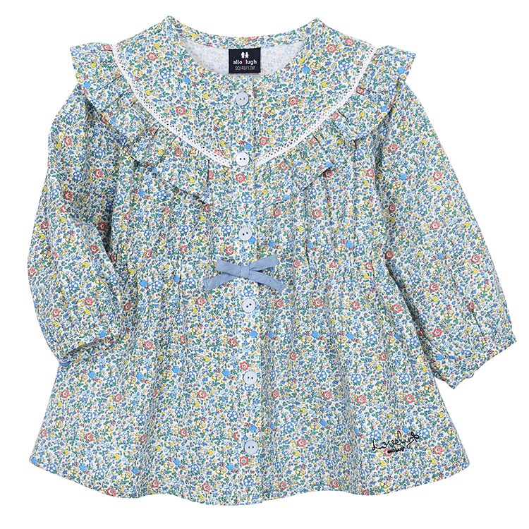 Váy thu hoa xanh cho bé gái VAL013