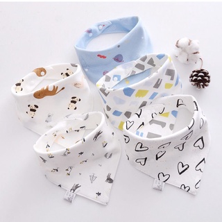 Khăn Yếm Quàng Cổ Tam Giác DaHi kids Cotton Có 2 Cúc Bấm