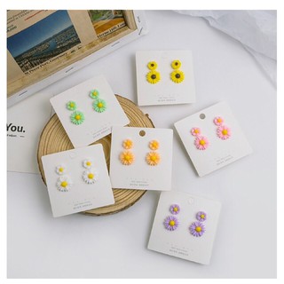 🎀Vỉ 2 đôi bông tai hoa cúc xinh kute