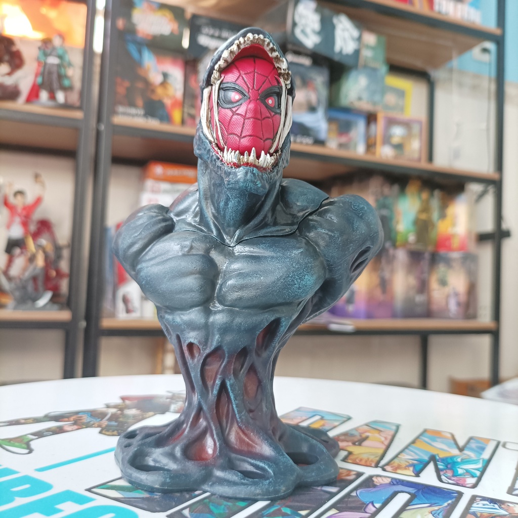 Mô Hình Spider Man Venom Eat Peter Bán Thân 16cm Fullbox