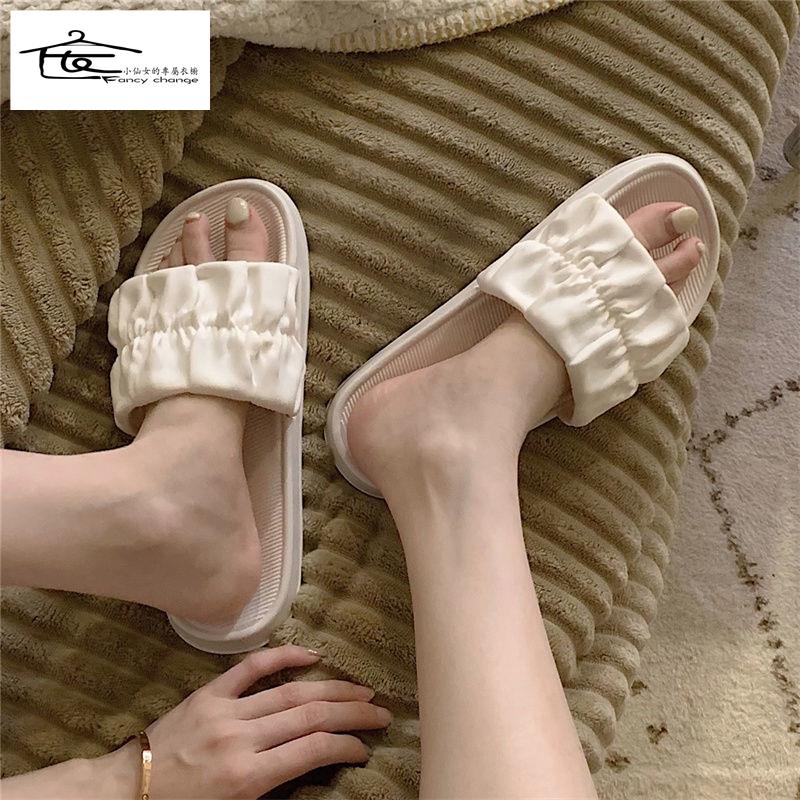 Dép Sandal Xỏ Ngón Đế Bằng Màu Trơn Thời Trang Mùa Hè Dành Cho Nữ