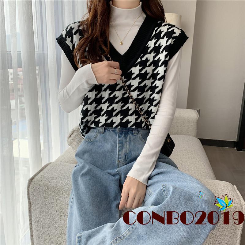 Áo Nữ Không Tay Cổ Chữ V Họa Tiết Hình Học Thời Trang | BigBuy360 - bigbuy360.vn