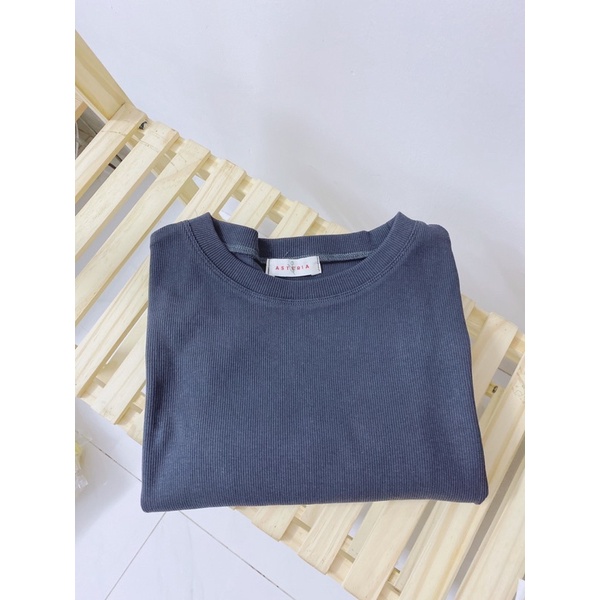 Áo croptop basic (xanh cổ vịt)