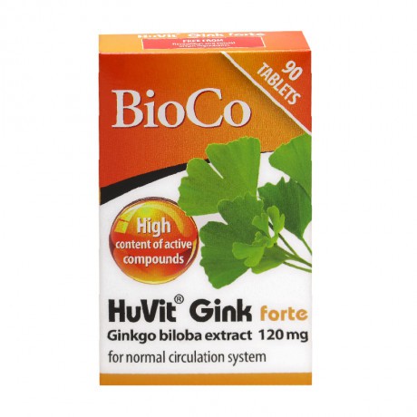 [Nhập Âu] BioCo HuVit Gink forte (Hộp 90 viên) - Bổ não, Hoạt huyết, Tăng cường trí nhớ