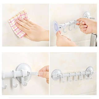 Thanh Treo Đồ Dán Tường - 6 Móc Đa Năng