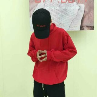 Hoddie nỉ chui đầu đỏ lửa siêu hot