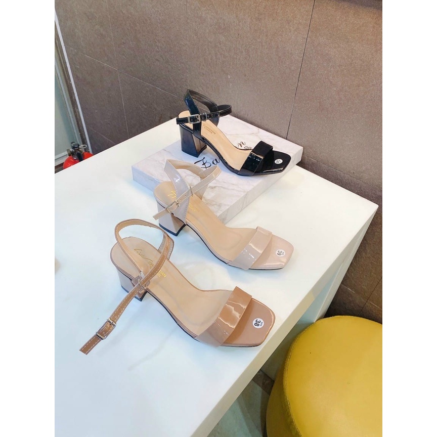 Freeship - SANDAL CAO GÓT- GIÀY SANDAL CAO GÓT ĐẾ 5 PHÂN - SANDAL 5CM QUAI NGANG