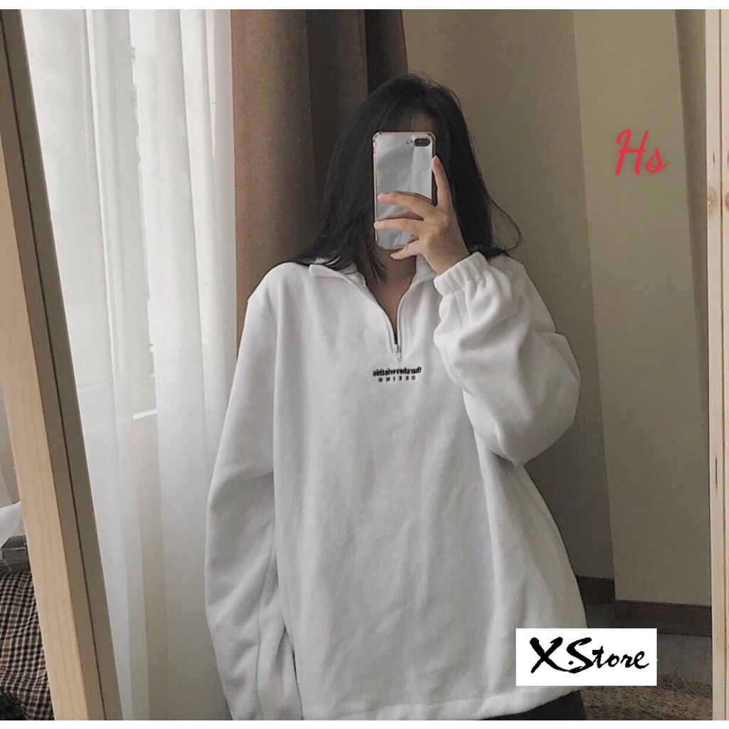 Áo Sweater Nam Nữ Nỉ Lông Thêu Chữ Thar - Áo Thu Đông Chất Nỉ Ngoại Mềm Mịn Màu Trắng Hottrend 2021 Unisex X.Store