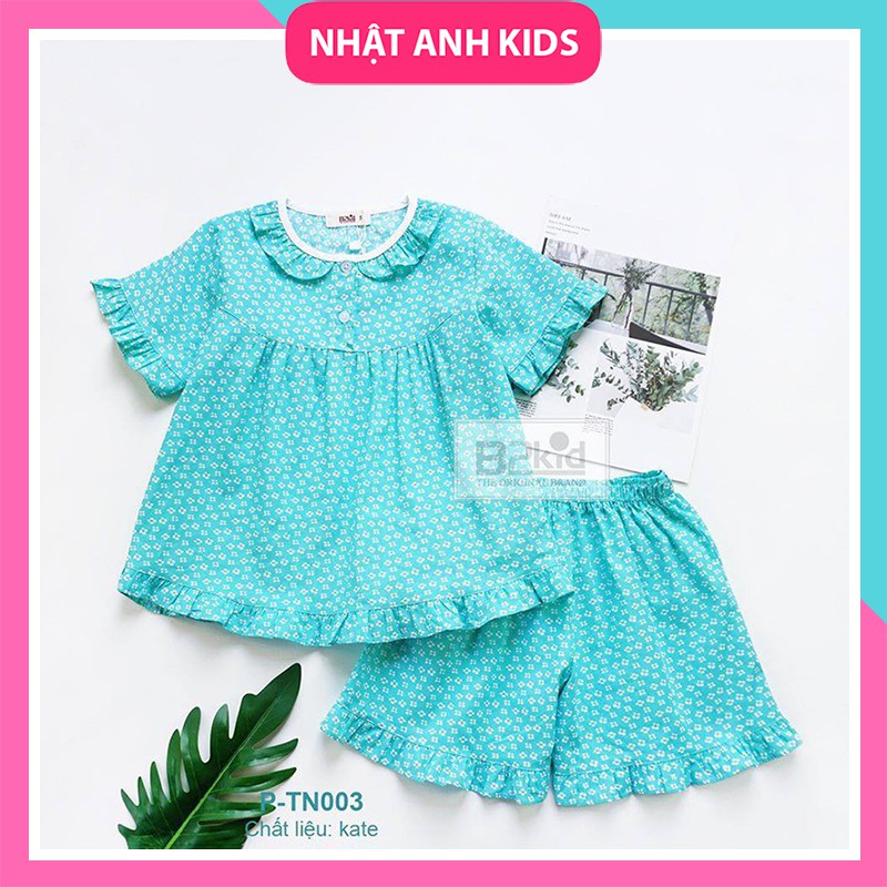 Bộ quần áo cộc tay B2KID phong cách babydoll cho bé gái 12 - 26 kg