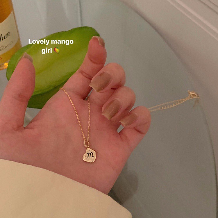 Dây chuyền mặt hình chữ M đơn giản thời trang Hàn Quốc phong cách cổ điển dành cho bạn nữ