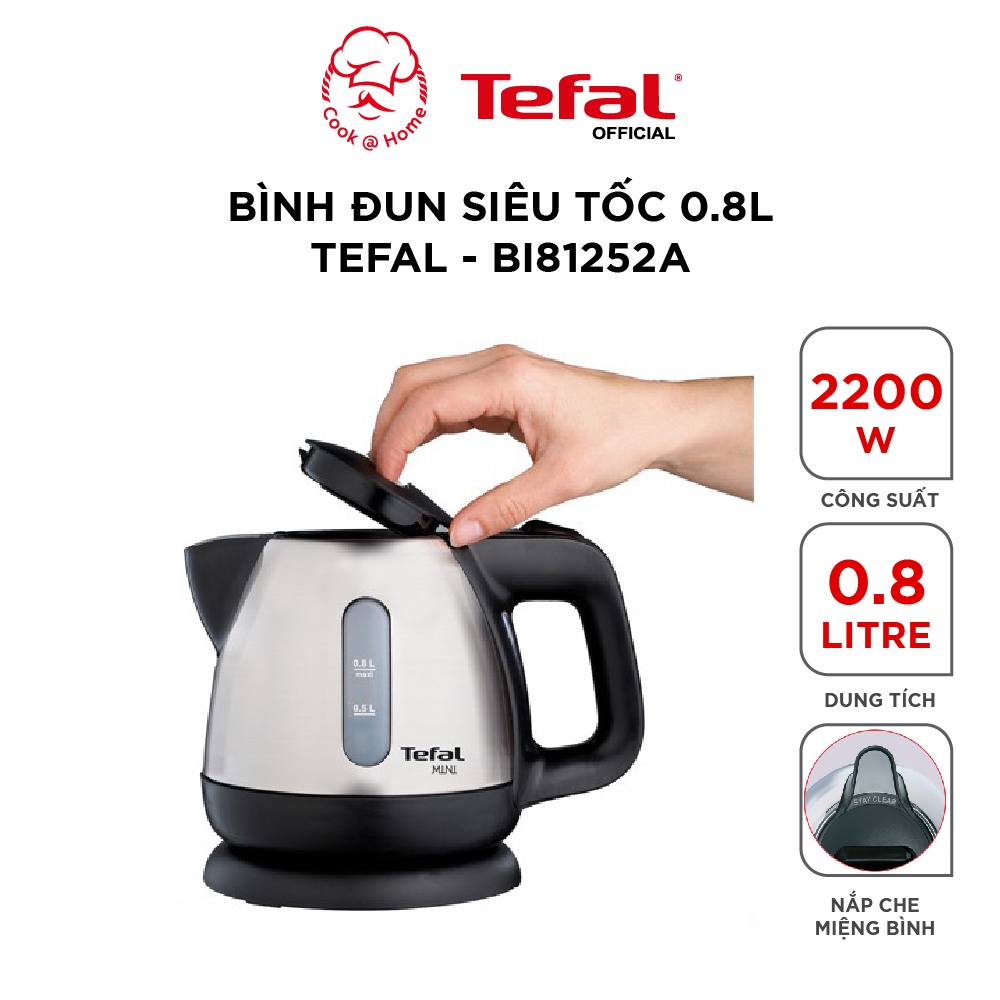 Bình đun siêu tốc Tefal Mini Aprecia BI81252A - 0.8L, 1850W