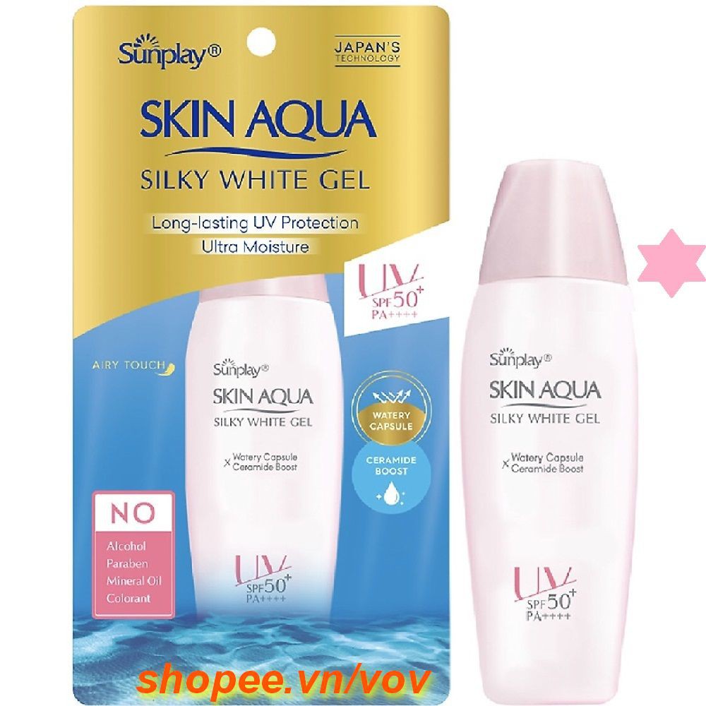 Gel Chống Nắng 30G Sunplay Skin Aqua Silky White Gel SPF 50 PA+++ Dưỡng Da Trắng, vov Cung Cấp & Bảo Trợ.