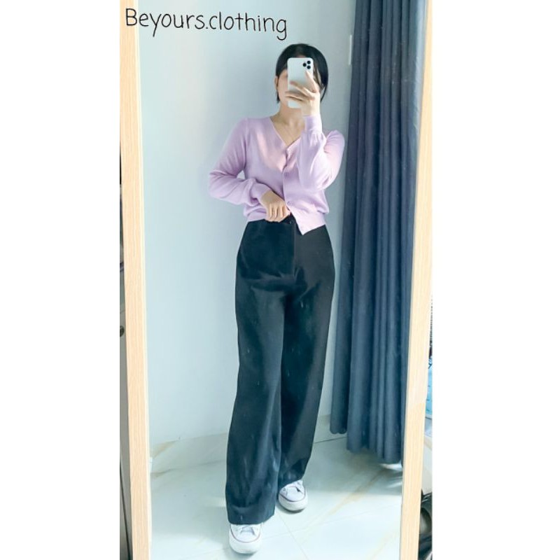 Áo cardigan tay dài cổ chữ V thời trang Hàn Quốc cho nữ -CÓ SẴN (Hàng QC - Ảnh Thật) | BigBuy360 - bigbuy360.vn