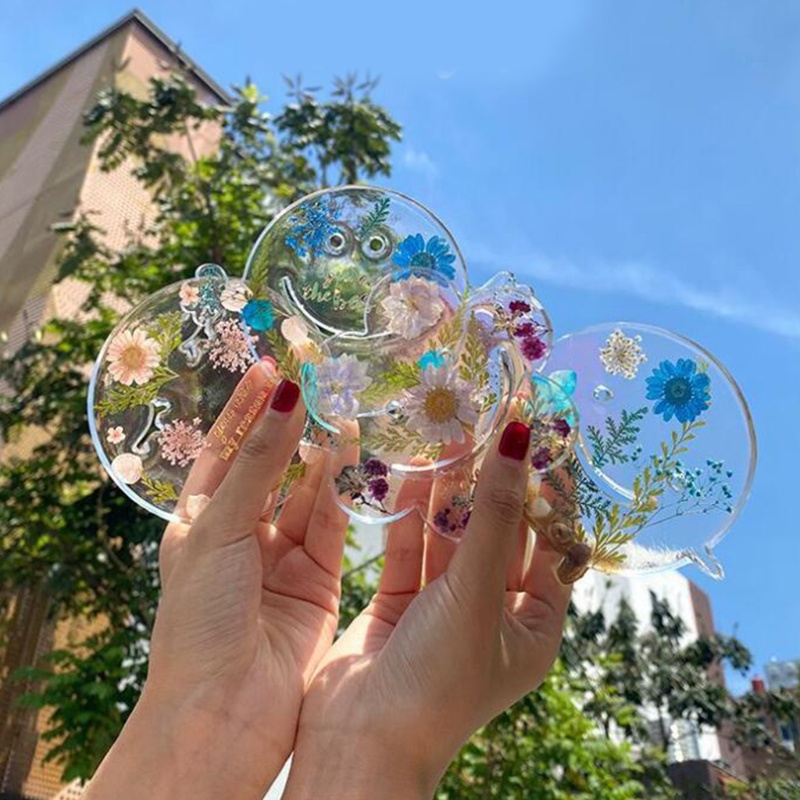 Sa Khuôn Làm Trang Sức Hình Tròn / Mặt Cười Bằng Epoxy Độc Đáo Diy