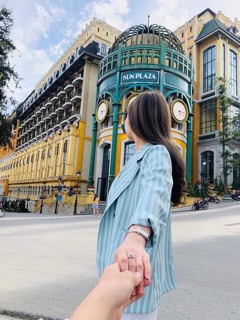 Vest/Blazer sọc xanh mint