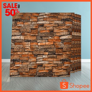 Tấm Xốp dán tường giả đá đỏ