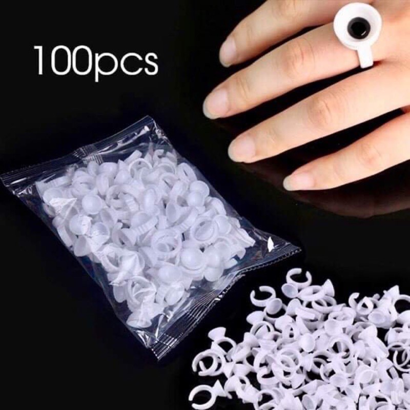100 Nhẫn Đựng Mực Dùng Trong Phun Xăm Nail Mi