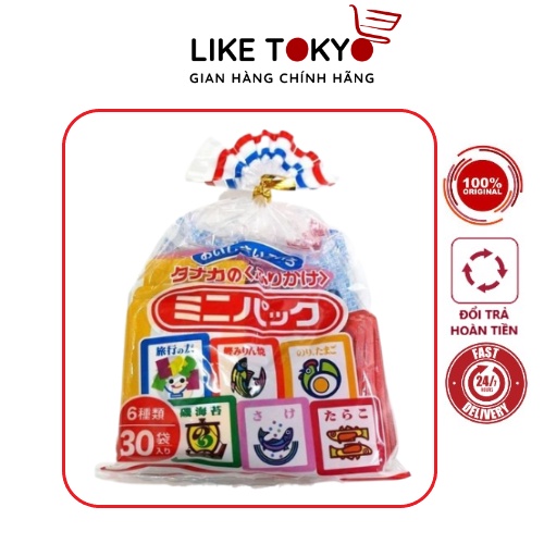 Gia vị rắc cơm 30 gói nội địa Nhật cho bé ăn dặm 6 vị gồm 30 gói Furikake LIKE TOKYO