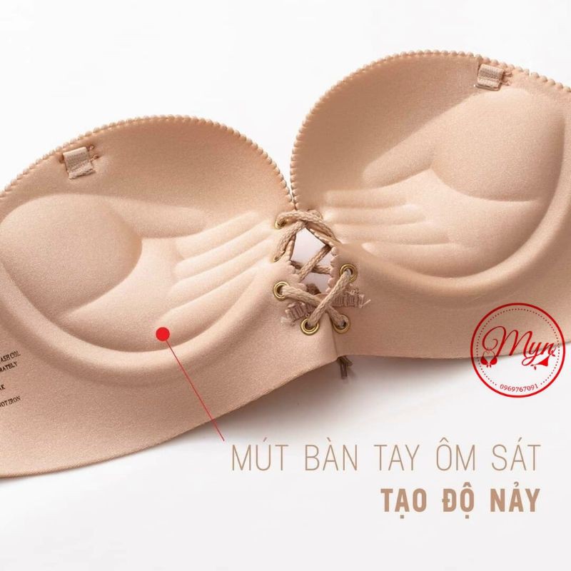 [368 ÁO TẠO KHE- NHIỀU KIỂU MẶC] Áo lót bàn tay dây rút tạo khe nâng ngực cao cấp loại 1[tặng 1 bộ dây trong]