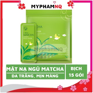 Bịch 15 Miếng Mặt Nạ Ngủ Trà Xanh Matcha Laikou Chính Hãng 3gx15 gói - MyohamNQ