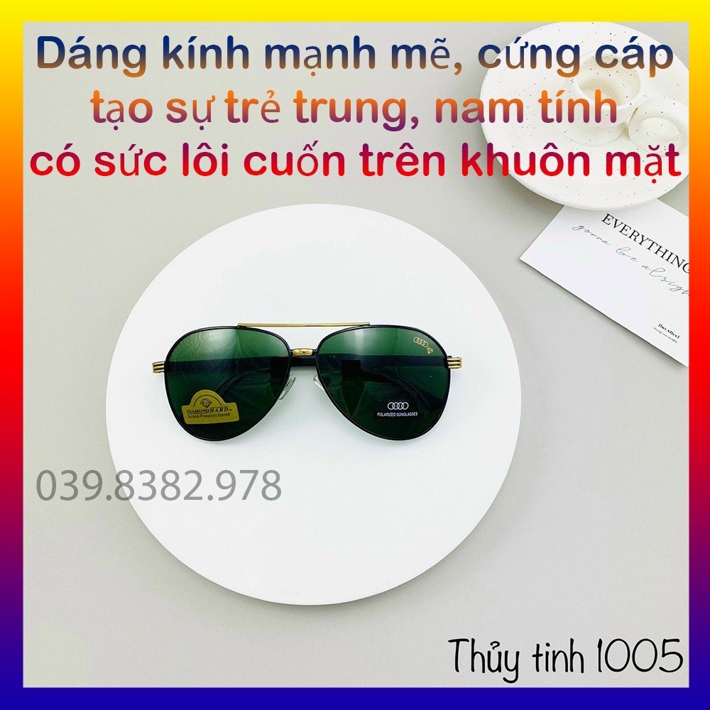 Kính nam cao cấp 💖FREESHIP💖 thời trang chống nắng bụi bẩn gọng kim loại kiểu phi công tròng kính râm chống trầy | BigBuy360 - bigbuy360.vn