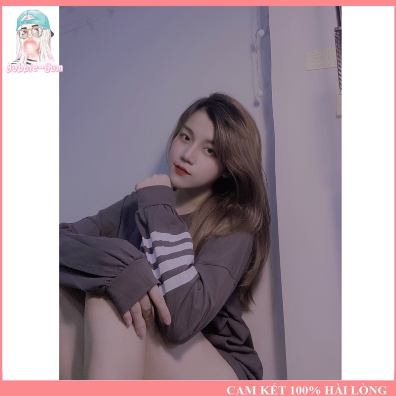 Áo Thun Cotton Tay Dài Sọc Tay 🥰🥰 Hàng Xịn Đẹp Sẵn Fom To Rộng&lt;65kg