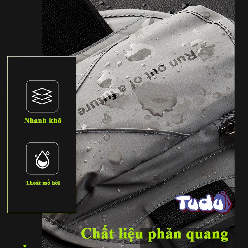 Túi Đựng Điện Thoại Tudu, Túi Đeo Tay Chạy Bộ Thể Thao Vải Polyester Phản Quang (CN311)