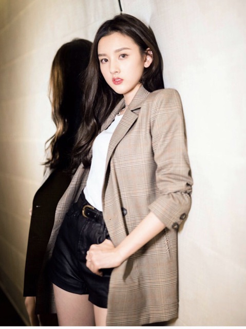 Áo blazer kẻ Hàn Quốc có sẵn