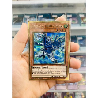 Thẻ Bài Lẻ YugiOh! Mã MAGO-EN004 - Elemental HERO Stratos (Alternate Art) - Premium Gold Rare - 1st Edition
