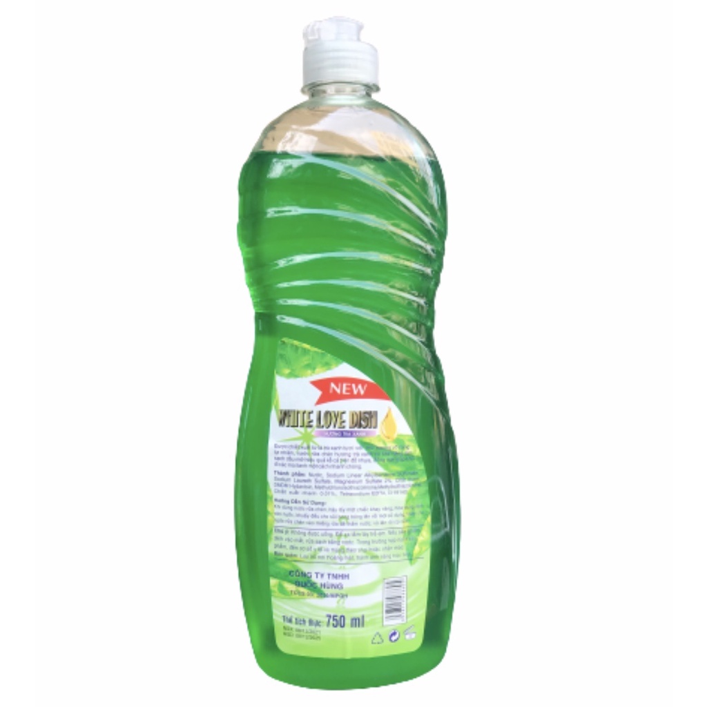 ( Hàng Công Ty Chính Hãng) NƯỚC RỬA CHÉN WHITE LOVE Dish 750ml( siêu sạch)