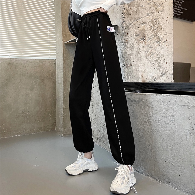 Quần thể thao SUXI lưng cao ống rộng phong cách Hàn Quốc thời trang mới dành cho nữ