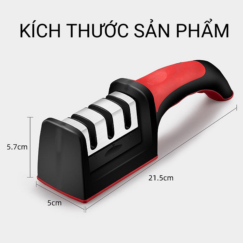 Dụng Cụ Mài Dao Kéo 3 Khe 3 Rảnh Đa Năng Có Tay Cầm