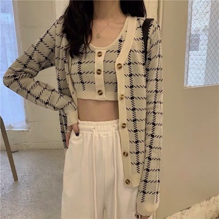 SET ÁO LEN NỮ KẺ SỌC ULZZANG