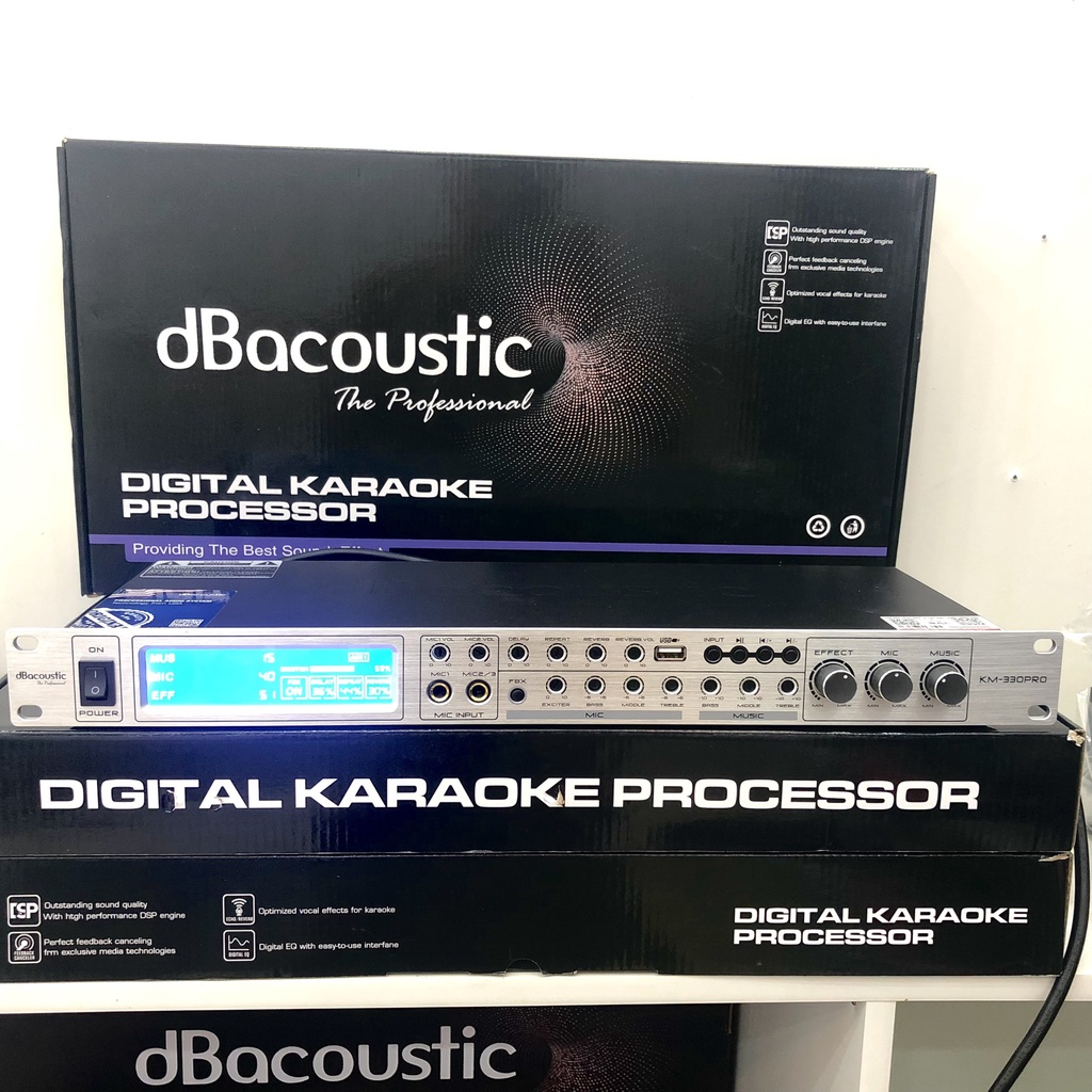 Vang cơ lai số chính hãng DBACOUSTIC KM330 Pro, vang cơ cao cấp đỉnh cao hàng chính hãng , tặng dây canon đi kèm.