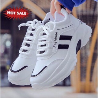 Giày nữ thể thao viền đen đế cao 5cm